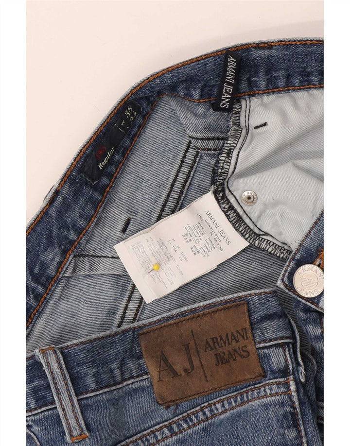 Armani Uomo J45 Jeans dritti regolari W38 L34 Cotone blu