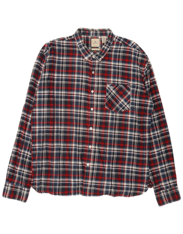 Camicia da uomo in flanella vestibilità standard Dockers XL in cotone scozzese multicolore