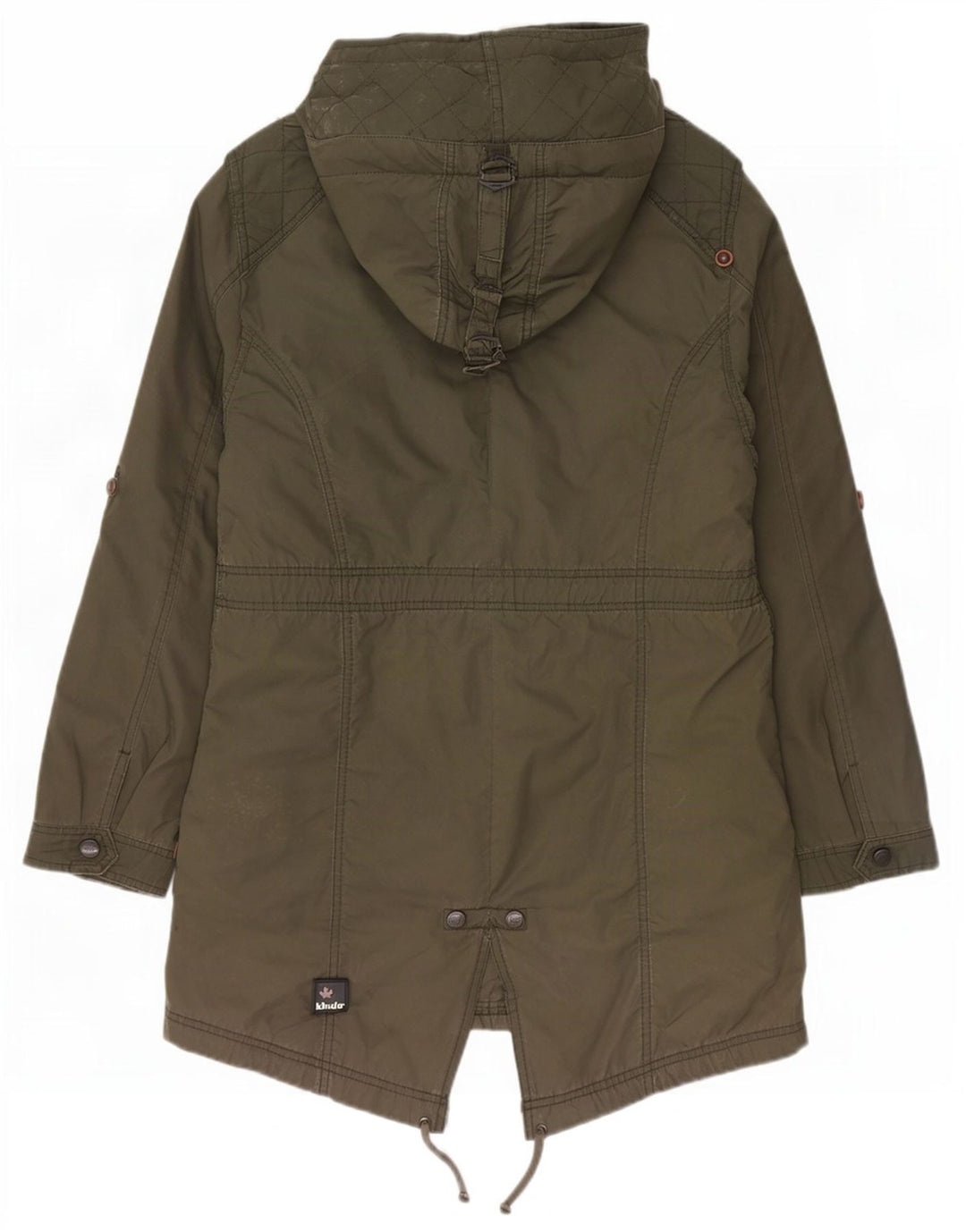 Giacca parka con cappuccio da donna KHUJO UK 20 2XL poliestere kaki