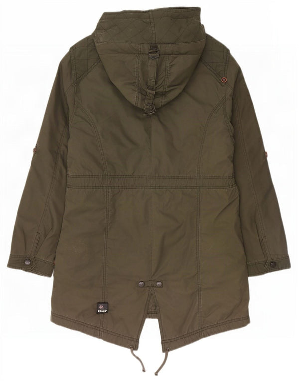 Giacca parka con cappuccio da donna KHUJO UK 20 2XL poliestere kaki