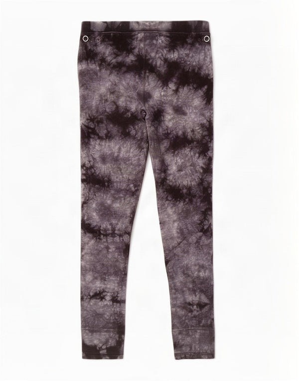 Converse Womens Leggings UK 14 Medium Black Tie Dye