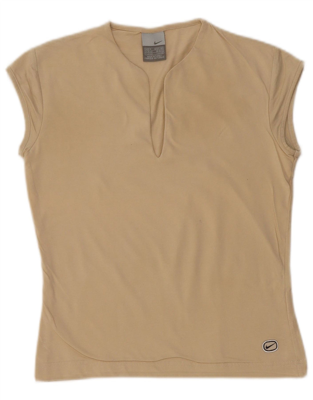 T-shirt corta NIKE da donna UK 10/12 Beige medio
