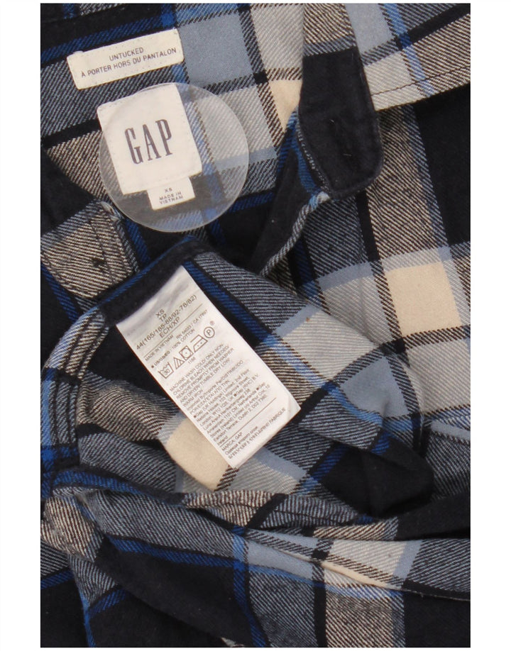 Camicia Gap da uomo in flanella XS in cotone scozzese blu