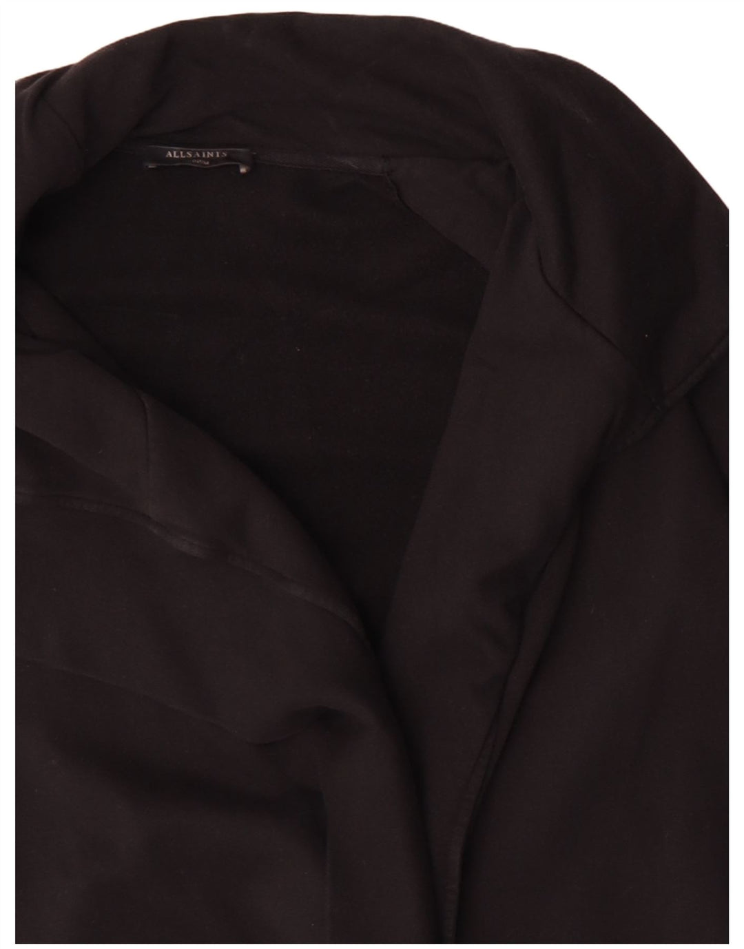 ALL SAINTS Maglione cardigan lungo oversize da donna UK 14 Medio Nero