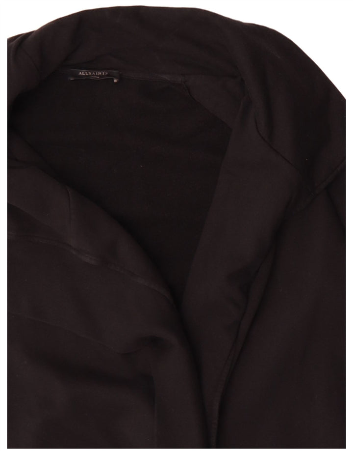ALL SAINTS Maglione cardigan lungo oversize da donna UK 14 Medio Nero