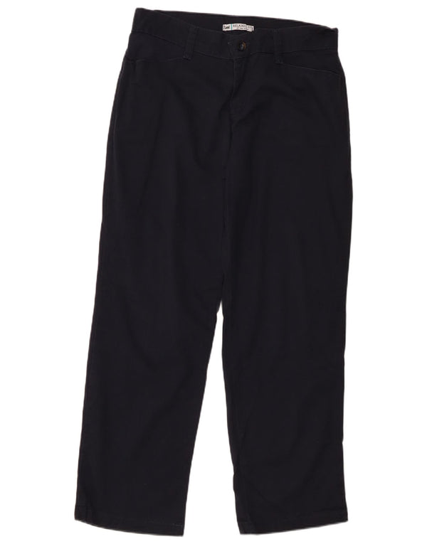 Pantaloni casual da donna Lee dalla vestibilità rilassata US 10 Large W30 L28 Cotone blu navy