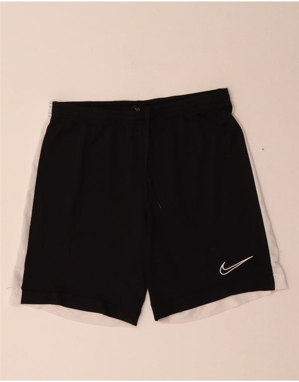 Pantaloncini sportivi Nike da donna Dri Fit UK 14 poliestere color block medio nero