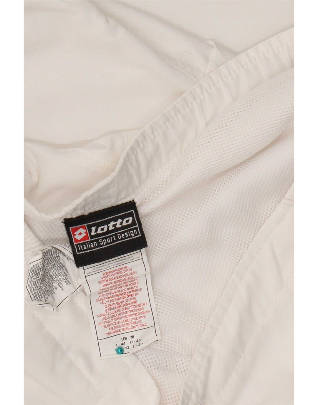 Pantaloni da tuta Capri da donna Lotto UK 12 Poliestere bianco medio