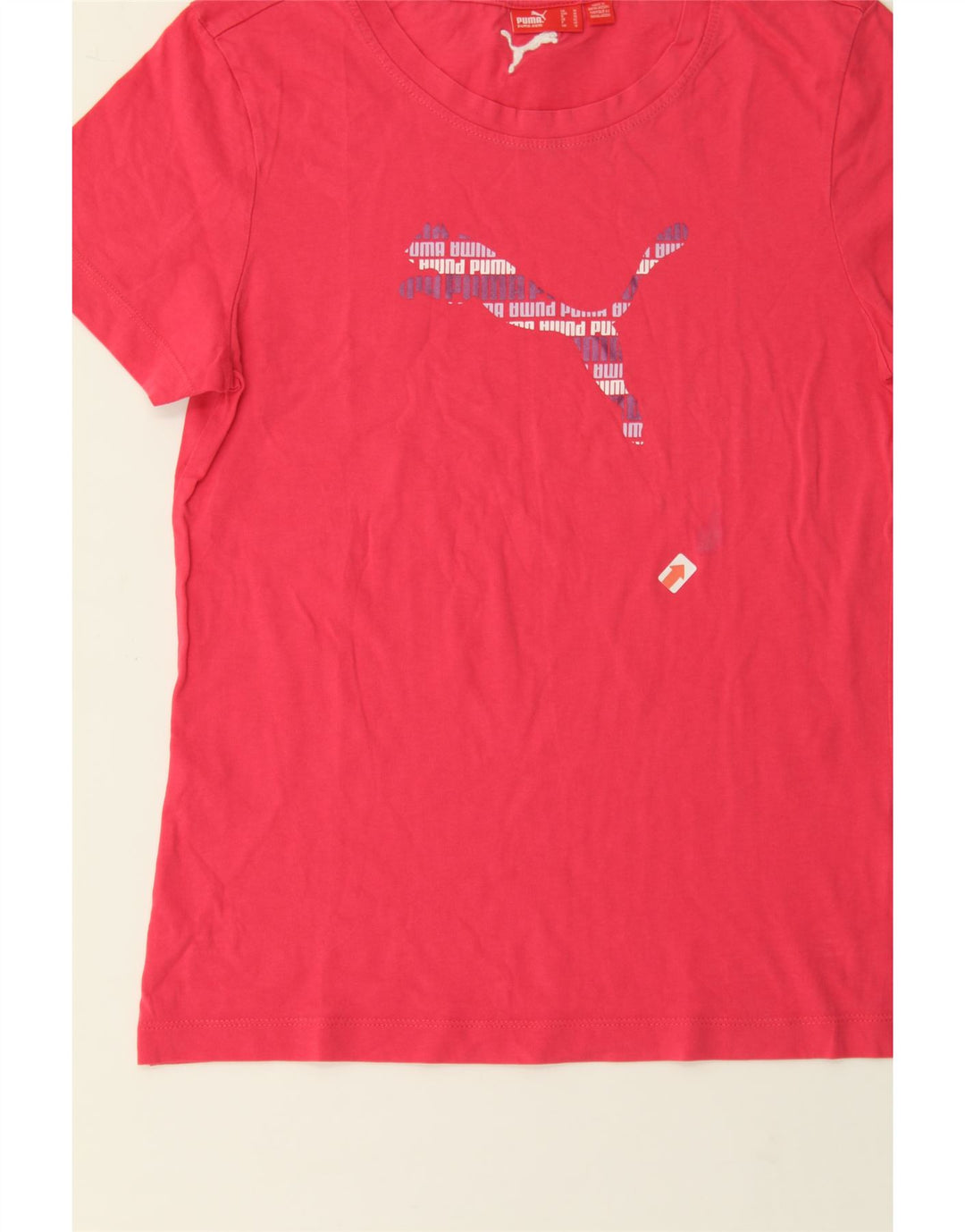 PUMA Womens Graphic T-Shirt Top UK 12 Medium Red Vintage Puma and Second-Hand Puma from Messina Hembry 