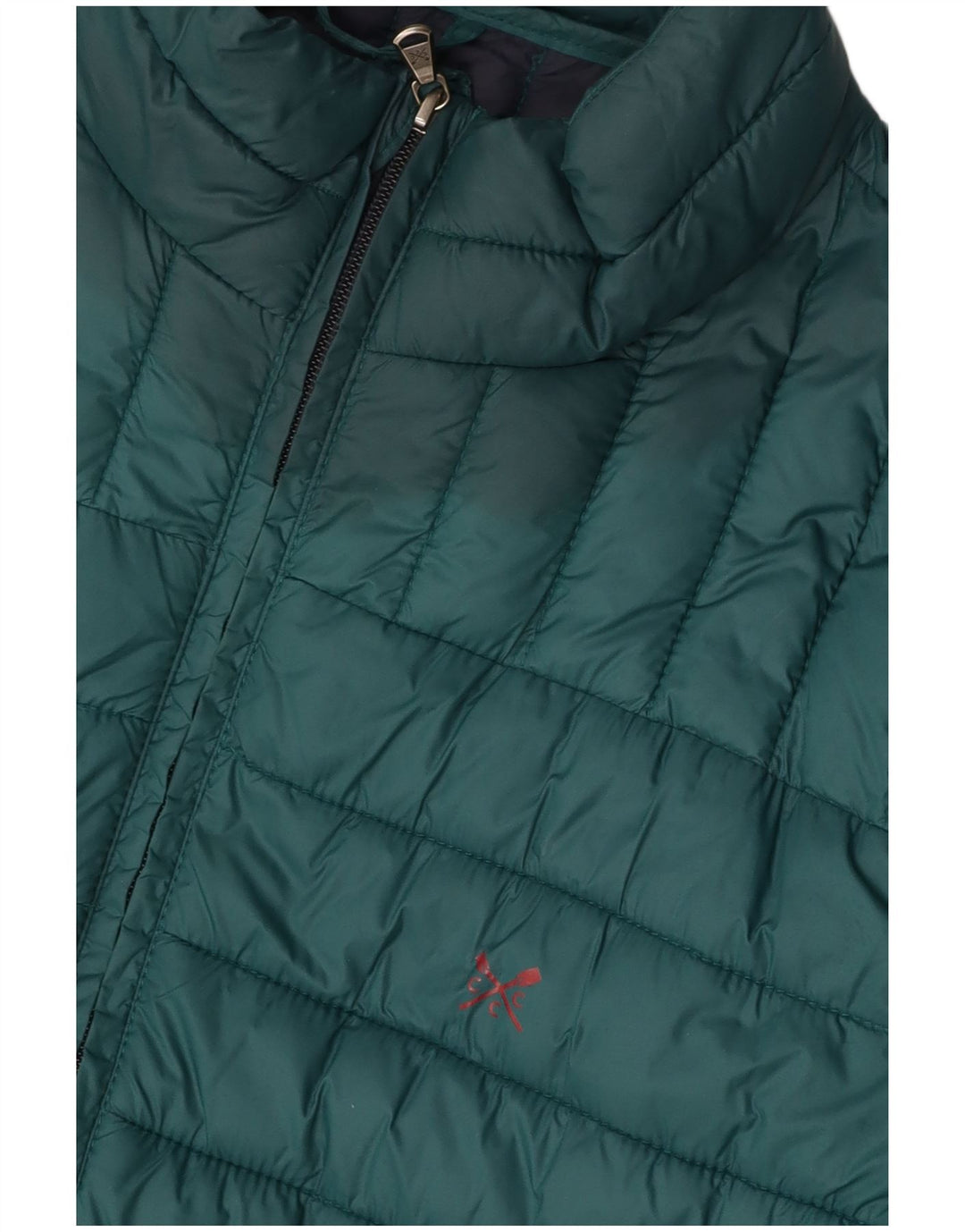 CREW CLOTHING Giacca imbottita da uomo UK 40 Large Verde Nylon