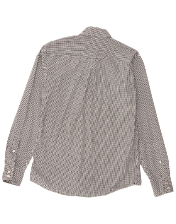Camicia da uomo Regular Fit Hugo Boss in cotone geometrico nero medio
