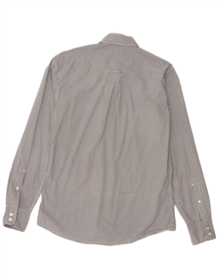 Camicia da uomo Regular Fit Hugo Boss in cotone geometrico nero medio