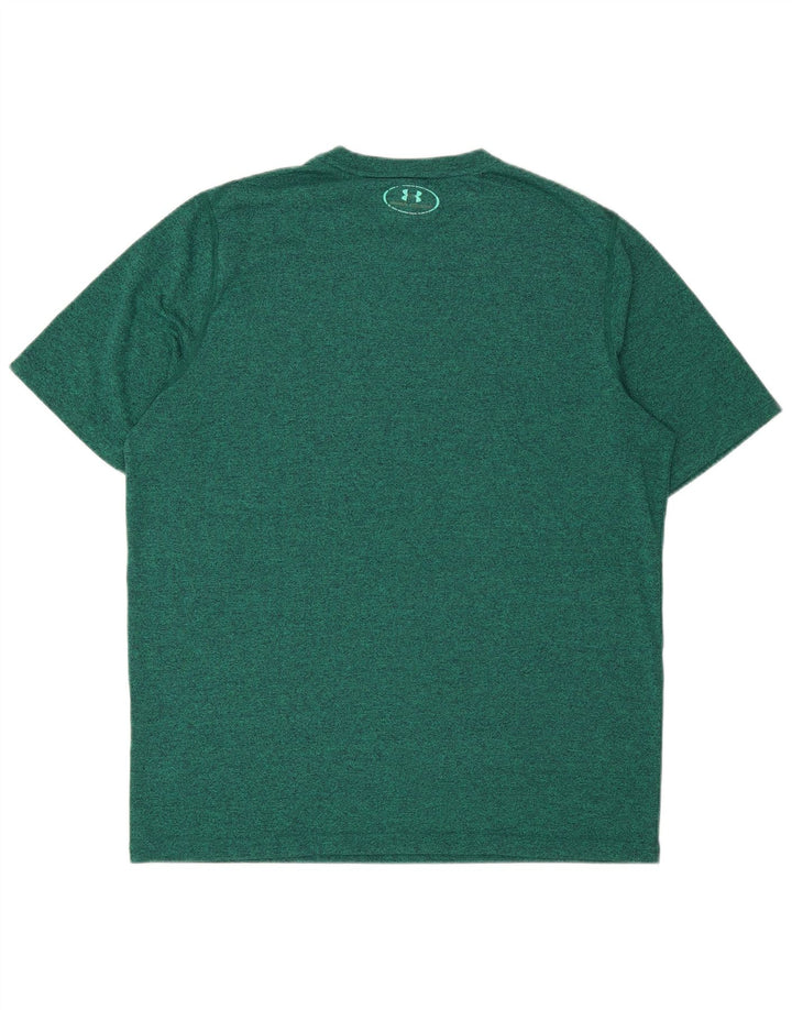 Maglietta ampia da uomo Under Armour verde medio chiazzato