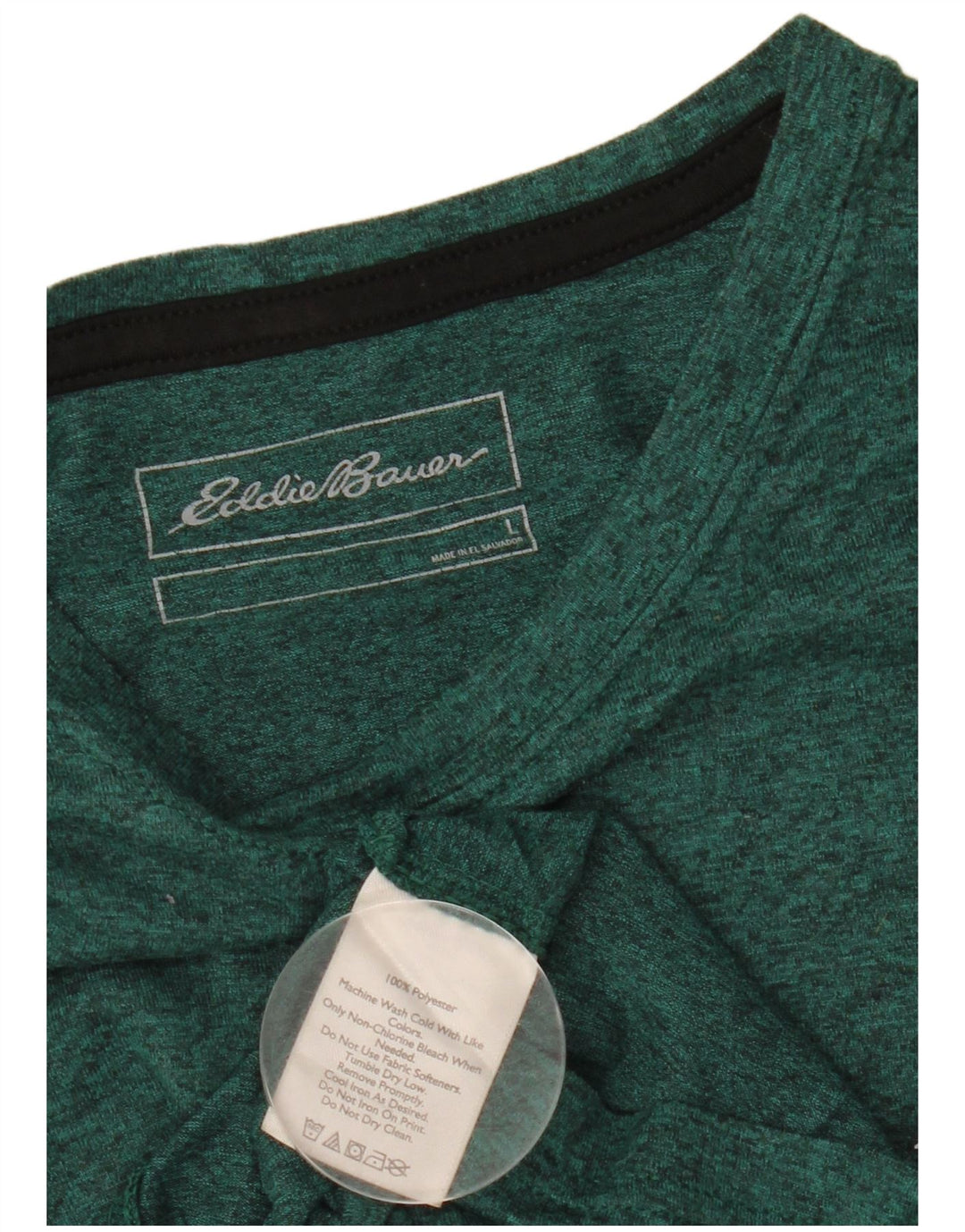 T-shirt da uomo dalla vestibilità regolare di Eddie Bauer, grande, in poliestere chiazzato verde