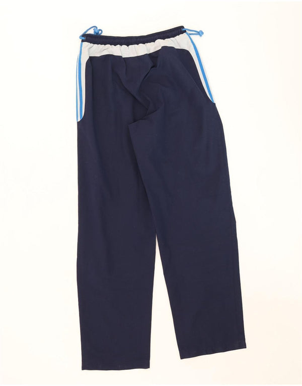 Pantaloni della tuta da ragazzo Adidas 15-16 anni in poliestere color block blu navy