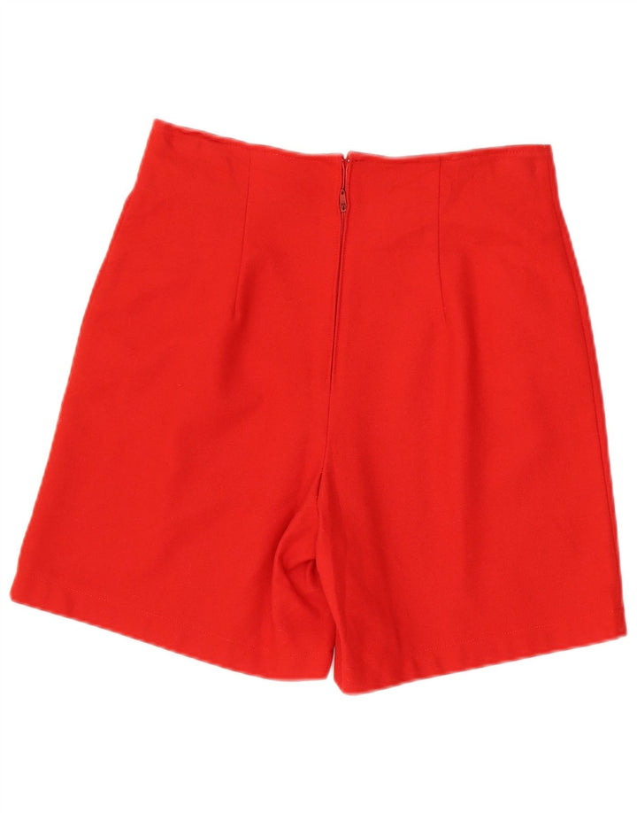 Pantaloncini casual a vita alta da donna vintage IT 46 Large W30 Lana rossa