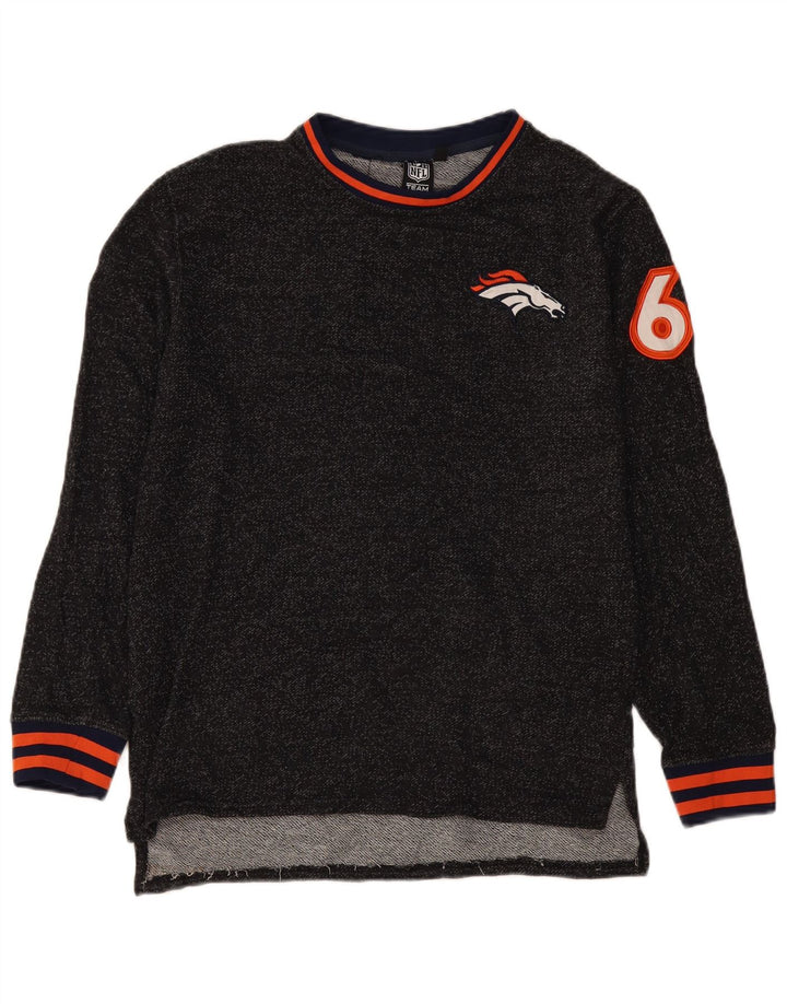 Felpa grafica da uomo NFL Denver Broncos Maglione grigio medio chiazzato