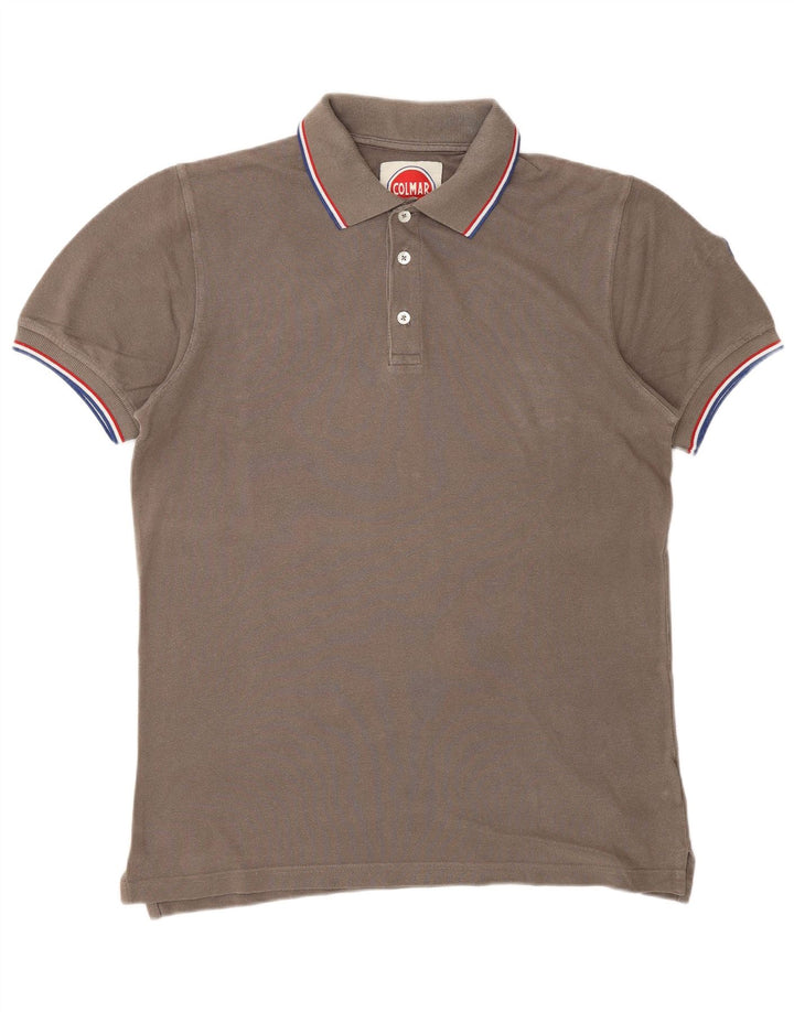 COLMAR Mens Polo Shirt Small Grey Cotton