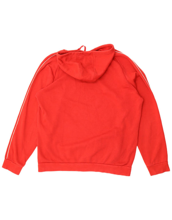 Felpa con cappuccio da uomo Adidas XL in cotone rosso
