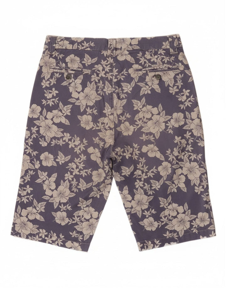 Bermuda da uomo Jeckerson W31 in cotone floreale blu medio