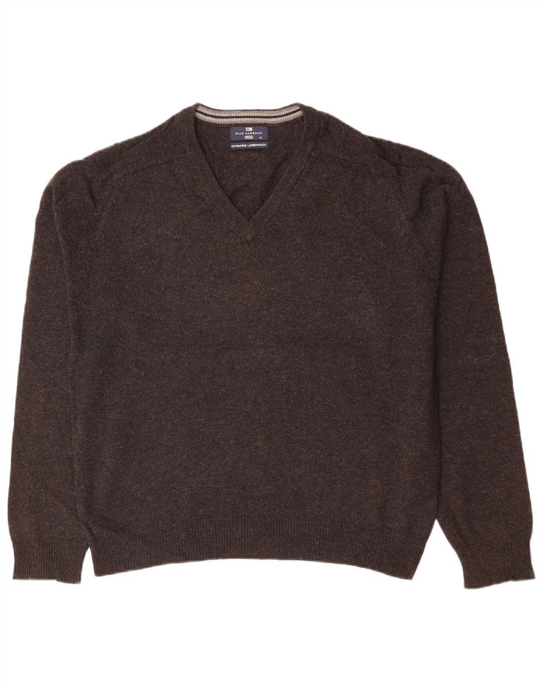 Maglione da uomo con scollo a V blu Harbour Marks & Spencer grigio medio