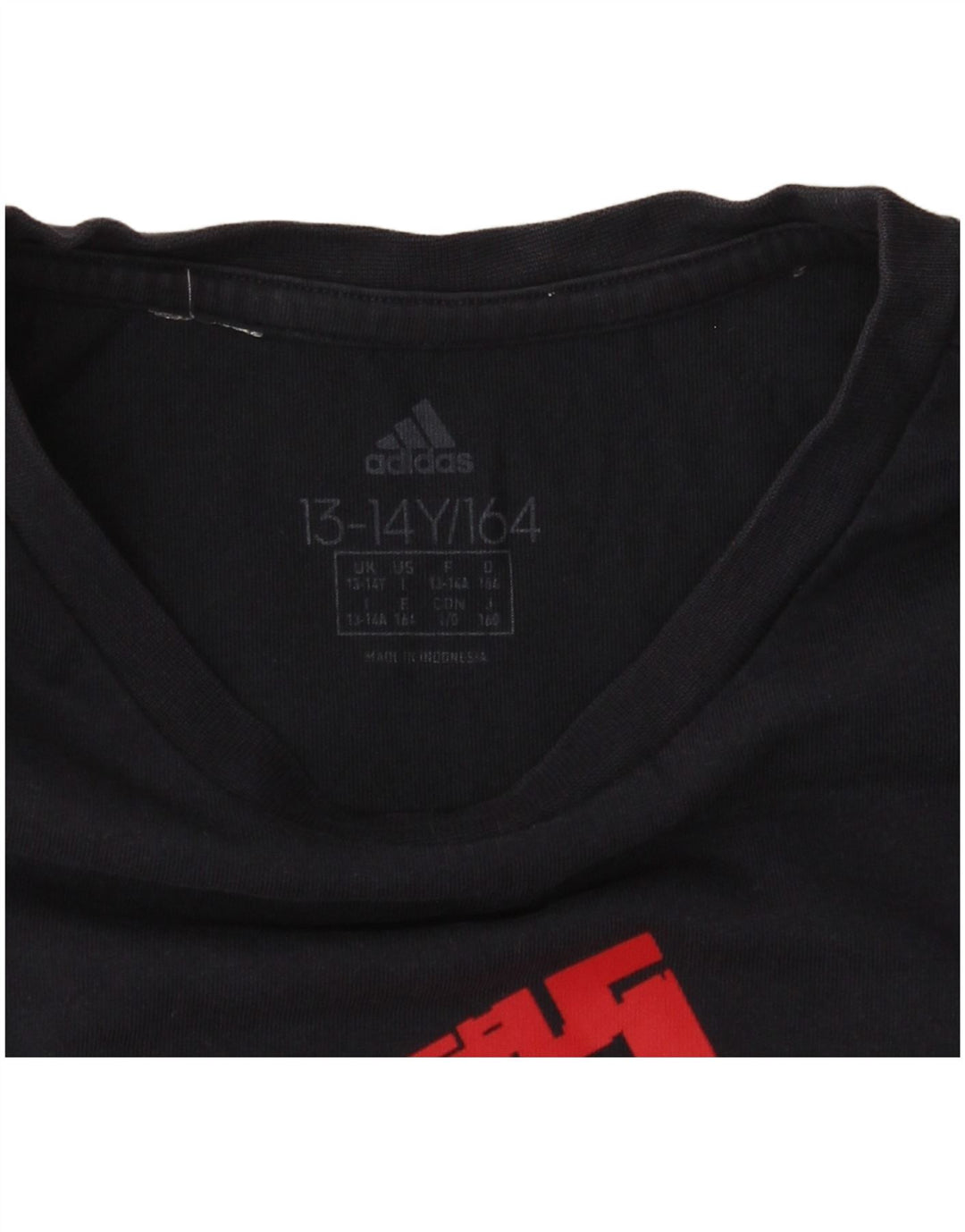Maglietta grafica Adidas da ragazzo, 13-14 anni, blu navy