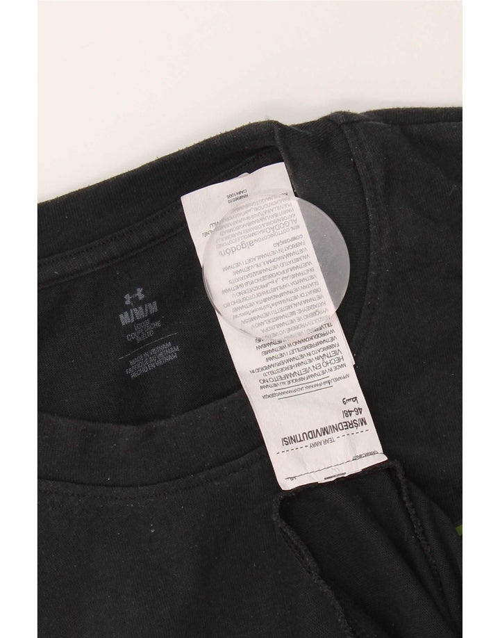 T-shirt grafica da uomo Under Armour Top in cotone nero medio