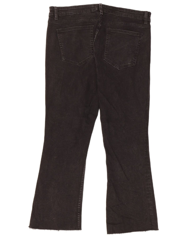 Jeans corti bootcut da donna Zara EU 44 XL W34 L24 cotone nero