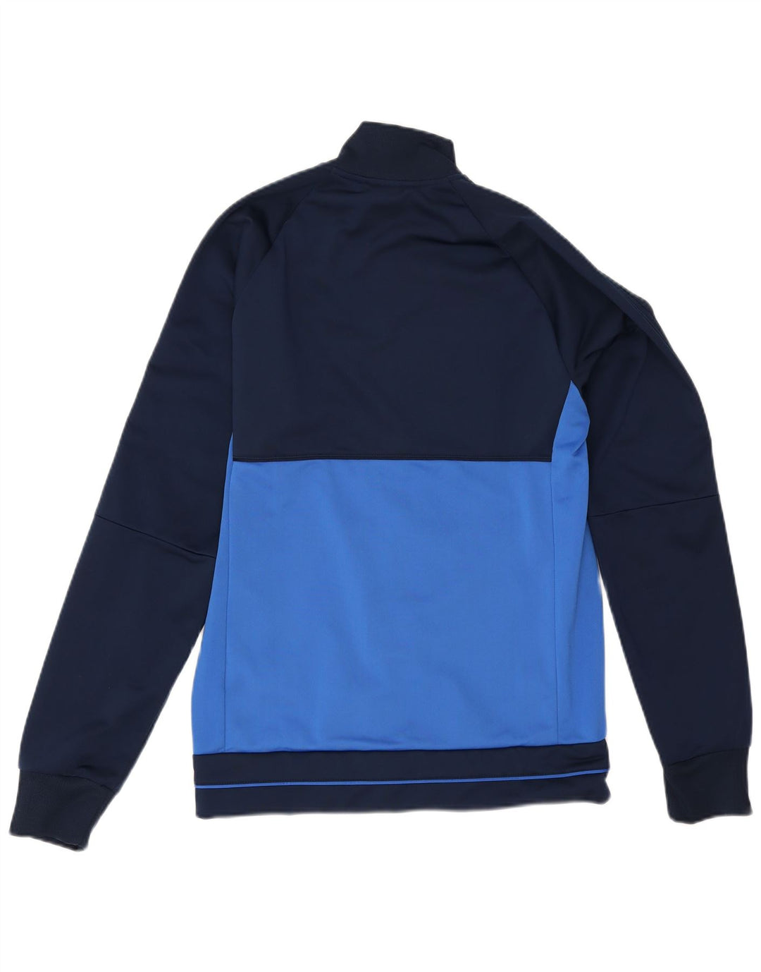 Giacca da ginnastica da uomo Adidas piccola in poliestere color block blu navy