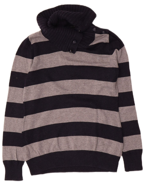 Maglione da donna Massimo Dutti con collo a bottoni, UK 12, blu navy medio
