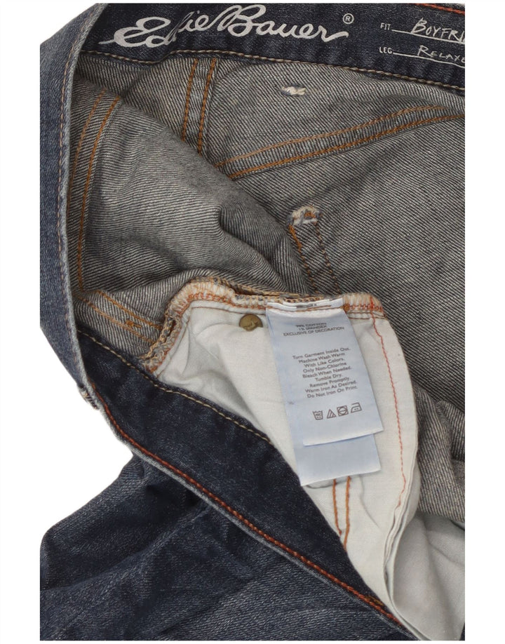 EDDIE BAUER Jeans dritti effetto used da donna W36 L30 blu