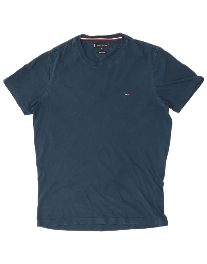 T-shirt da uomo Tommy Hilfiger Top in cotone blu navy medio