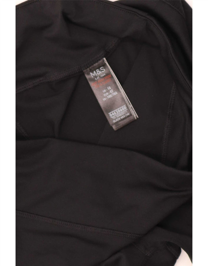 Leggings da donna Marks & Spencer UK 14 Large Nero Poliestere