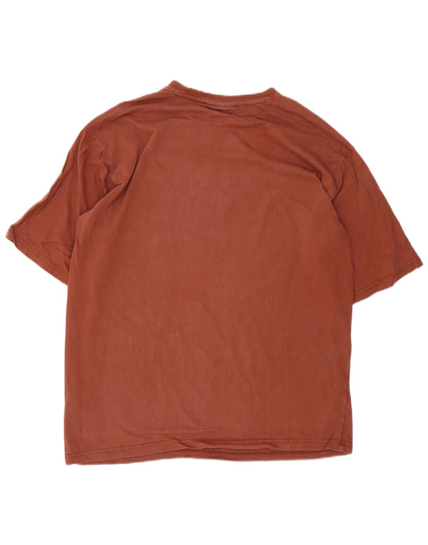 T-shirt grafica da uomo Fila Top XL in cotone marrone