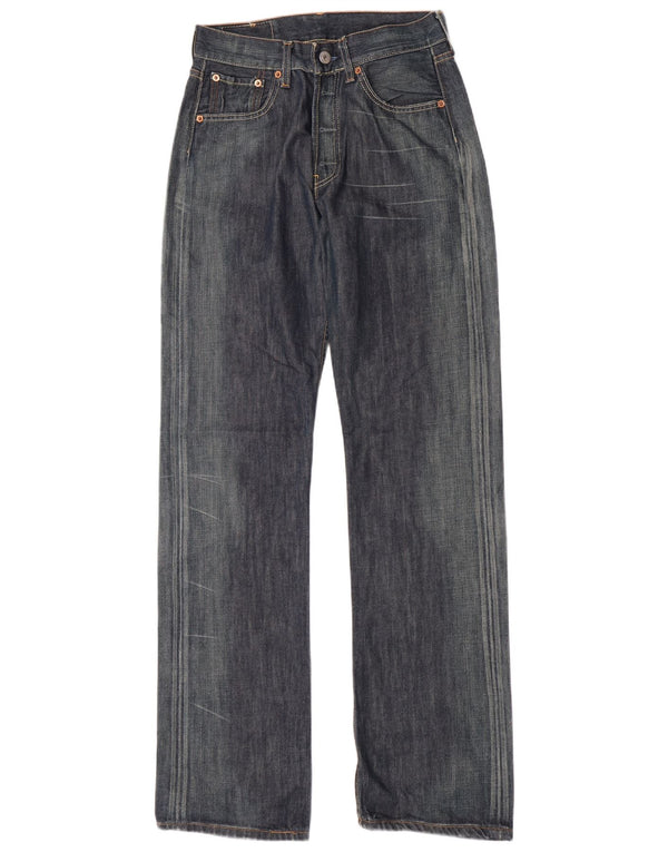 Jeans dritti a vita alta Levi's 501 da donna W28 L34 cotone blu