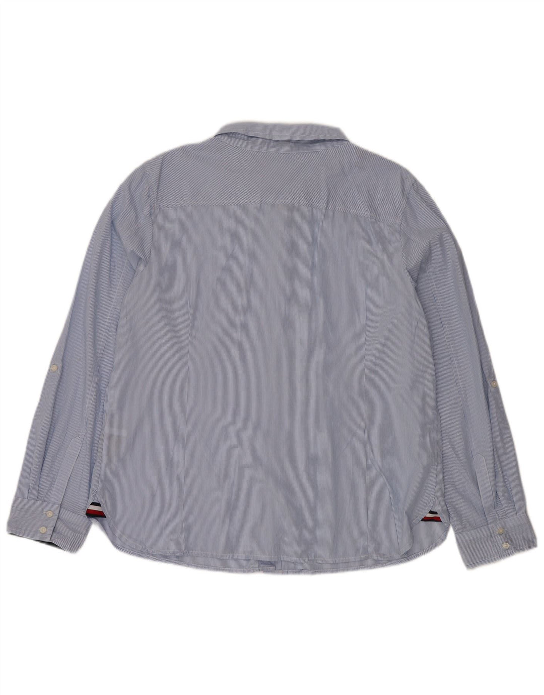 TOMMY HILFIGER Camicia da donna UK 20 2XL Cotone gessato blu