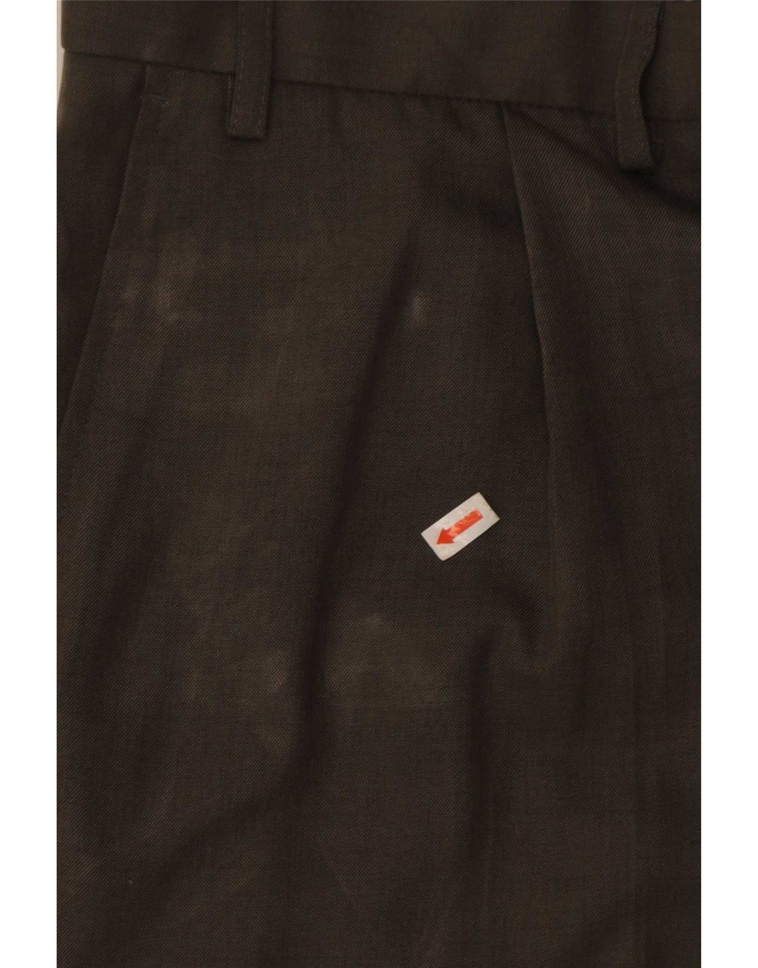 Pantaloni da abito con pegging da uomo Marks & Spencer W40 L31 poliestere kaki