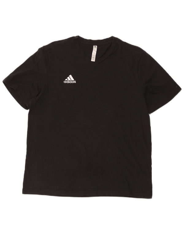 T-shirt Adidas da uomo Top Large in cotone nero