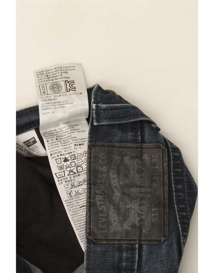 Levi's Uomo 511 Slim Jeans W31 L32 Blu Navy Cotone