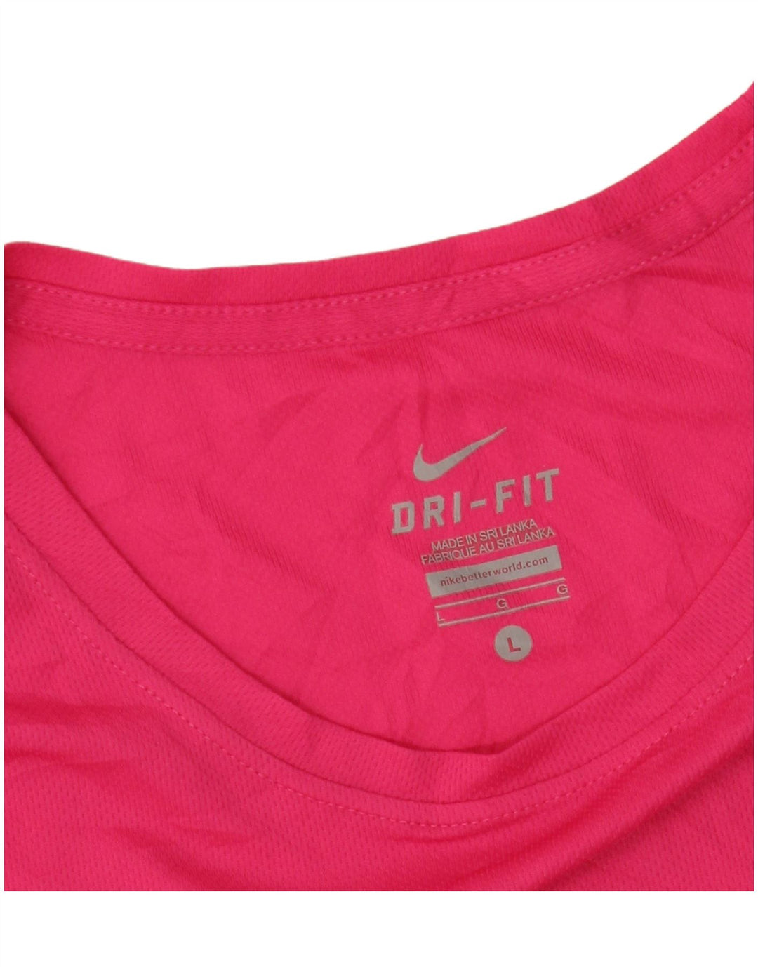 T-shirt NIKE Dri Fit da donna Top UK 14 Large Rosa