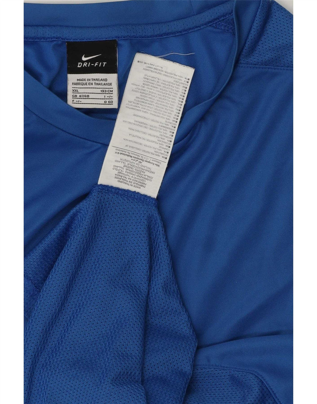 T-shirt da uomo Nike Top 2XL blu poliestere sportiva