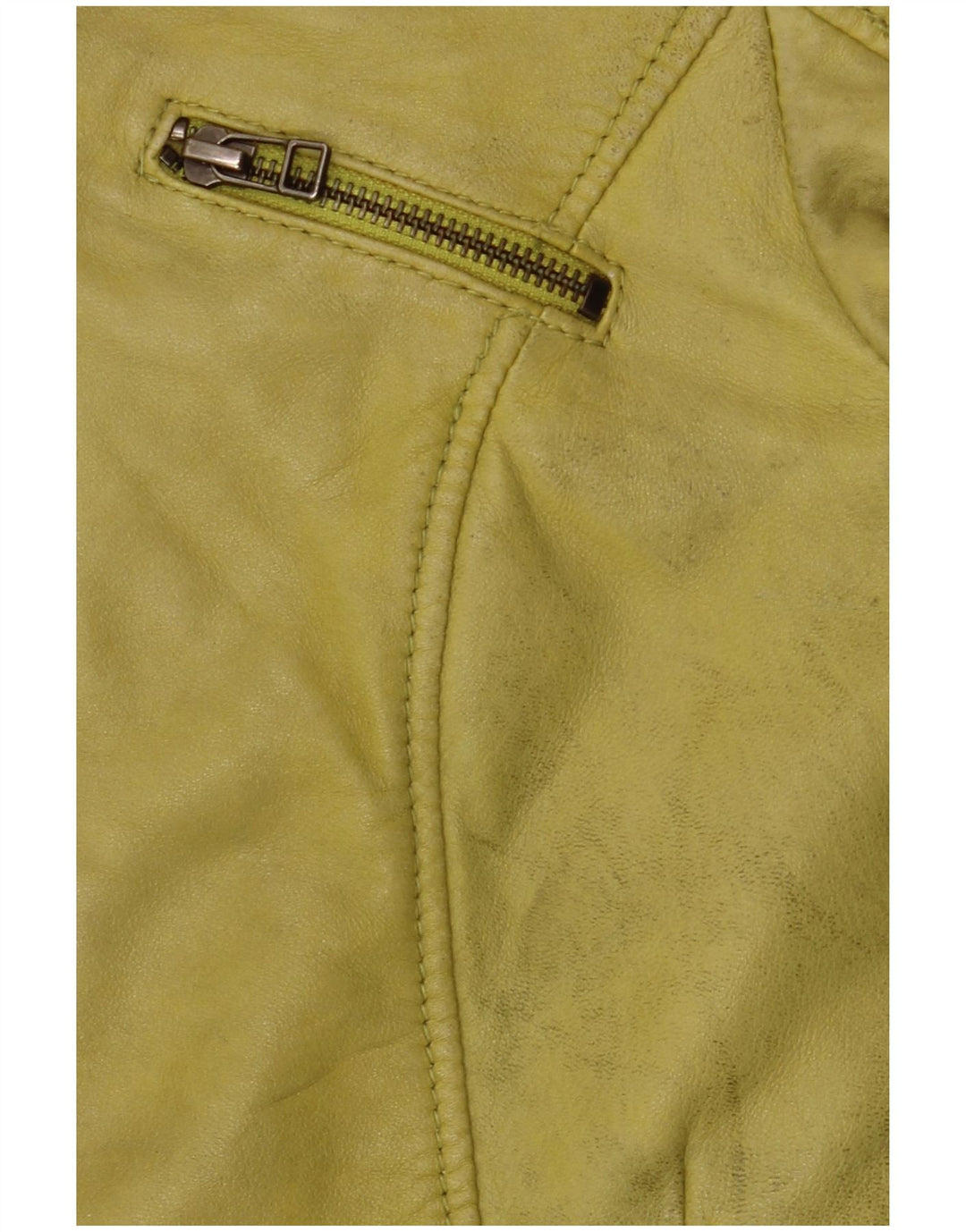 Giacca in pelle da donna Freaky Nation UK 10 piccola pelle verde