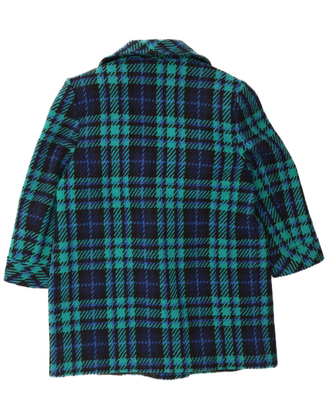 Soprabito oversize da donna vintage UK 16 grande plaid verde