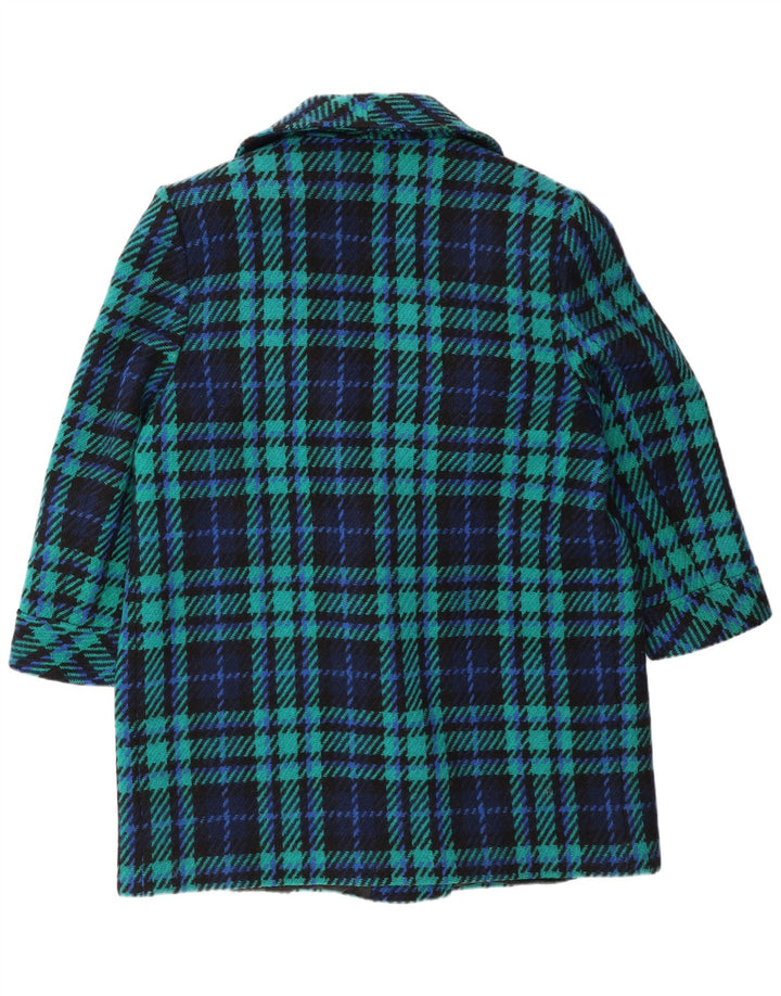 Soprabito oversize da donna vintage UK 16 grande plaid verde