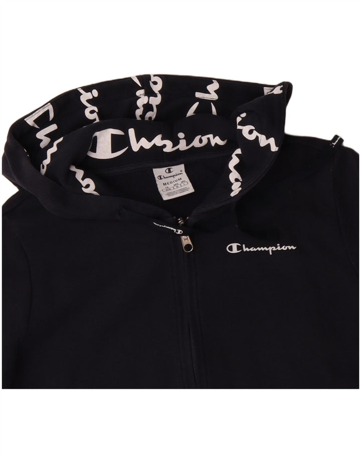 Maglione con cappuccio e zip da donna CHAMPION UK 14 Cotone medio blu navy