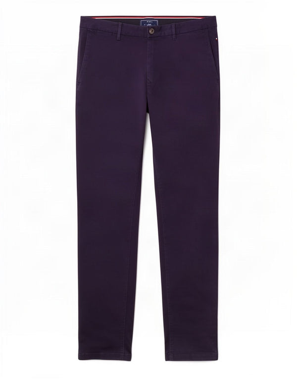 Pantaloni chino slim da uomo Tommy Hilfiger W34 L34 cotone blu navy