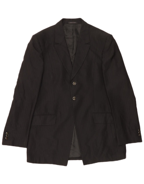 Giacca Blazer da Uomo a 2 Bottoni Carlo Pignatelli IT 54 2XL Gessato Nero