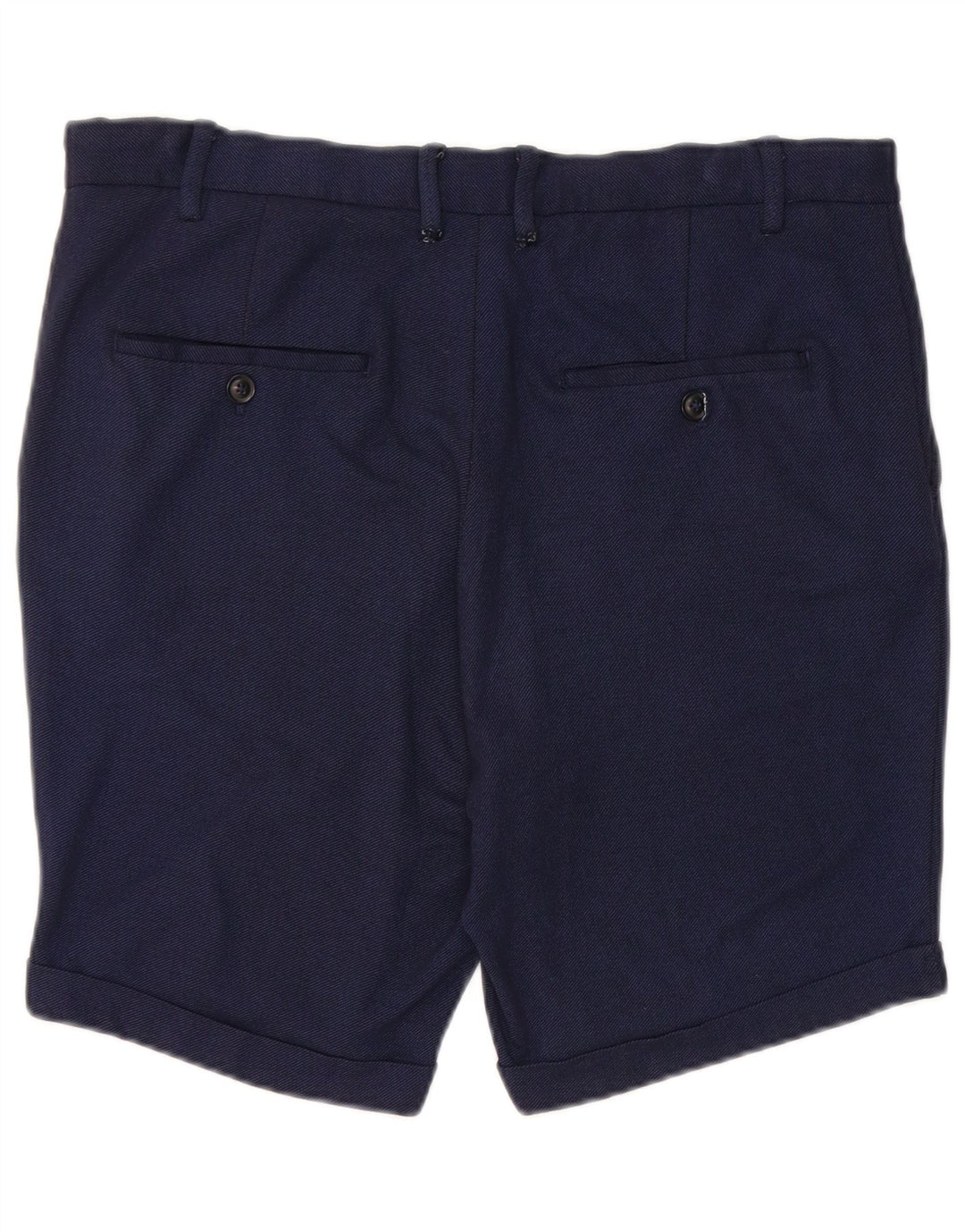 Pantaloncini chino da uomo Zara EU 42 Large W32 viscosa blu navy
