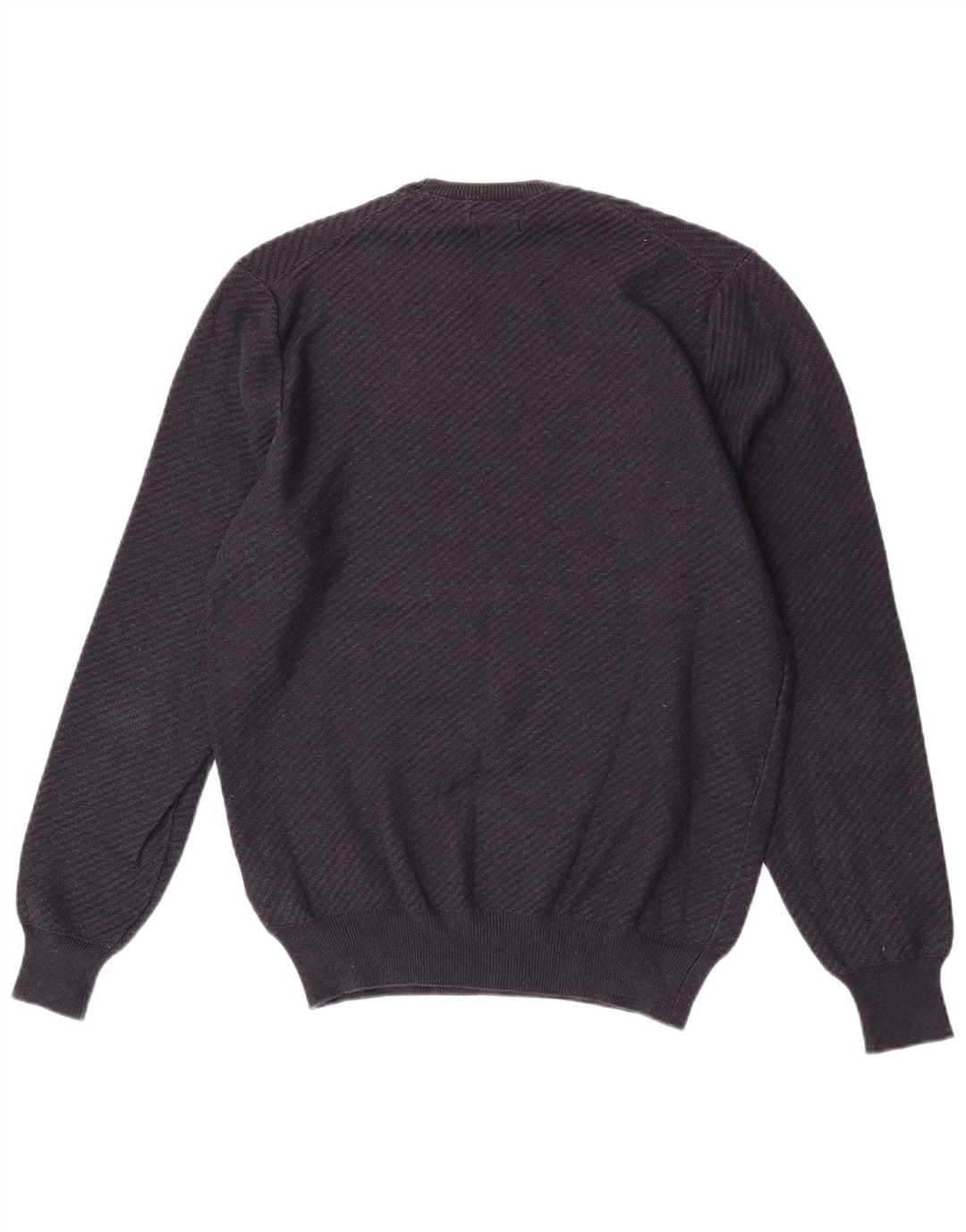 Maglione maglione girocollo da uomo Massimo Dutti in cotone blu navy medio
