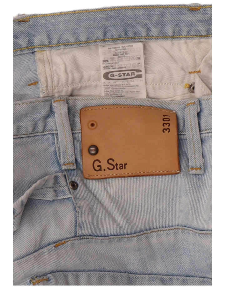 Jeans slim da uomo G-STAR 3301 W32 L34 cotone blu
